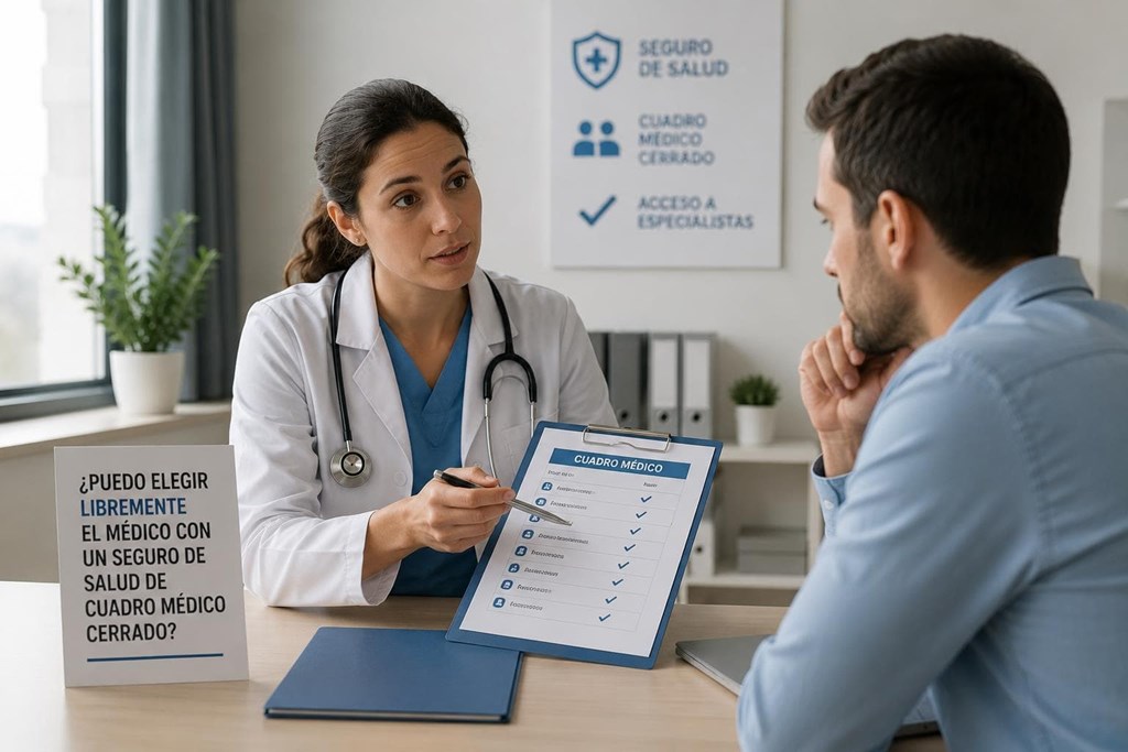 ¿Puedo elegir libremente el médico con un seguro de salud de cuadro médico cerrado?
